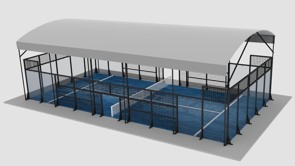 Covered Padel Court Manufacturer | 12mm Glass & PVDF Roof | TECTON Sports